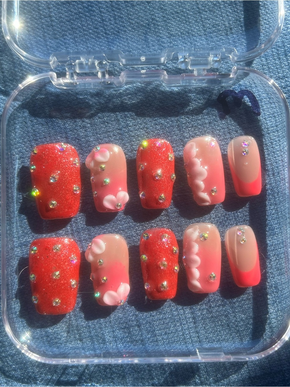 Mini Coffin - Handmade Artisan Press On Nails